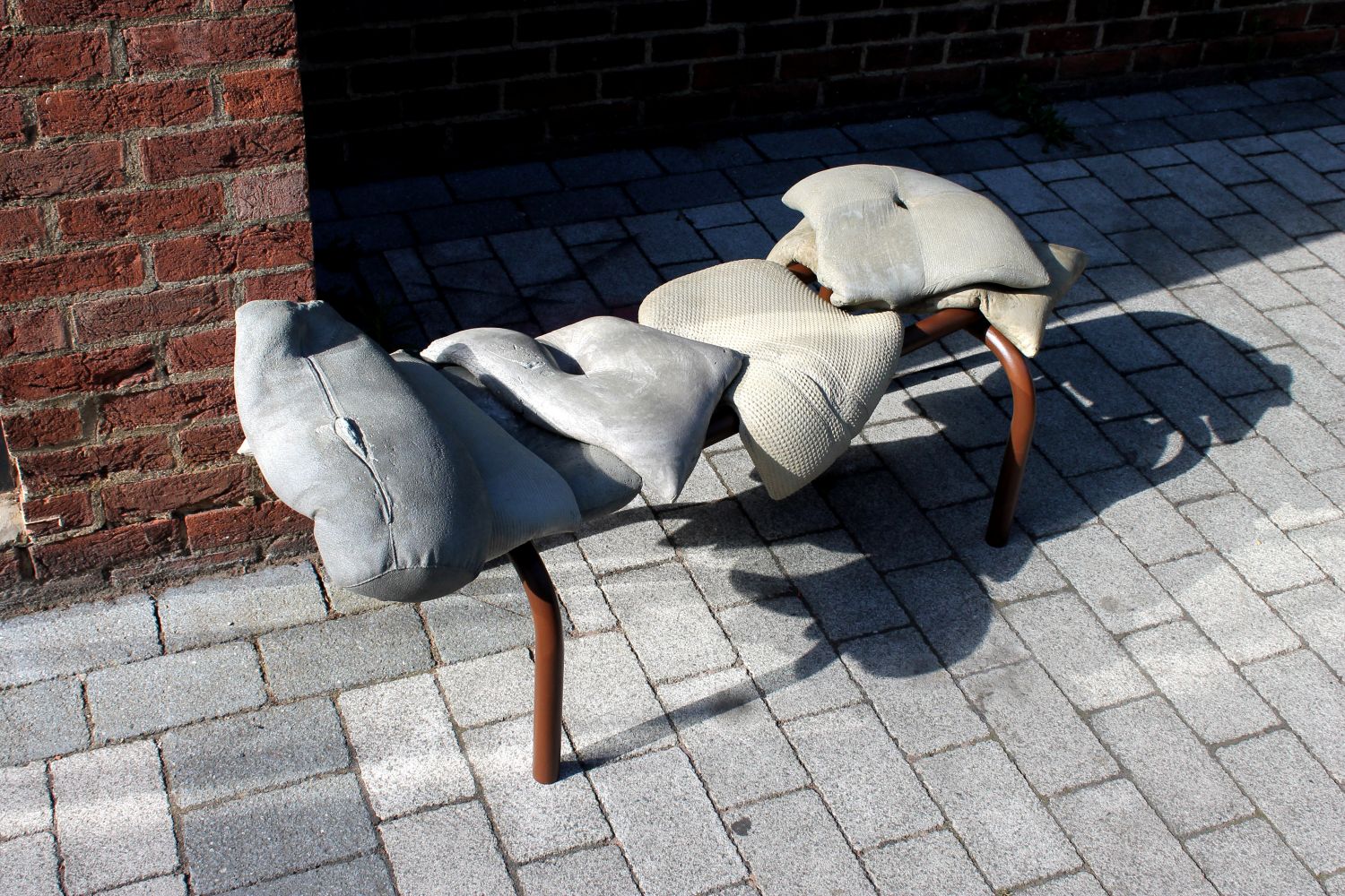 Comfy. Concrete bench.