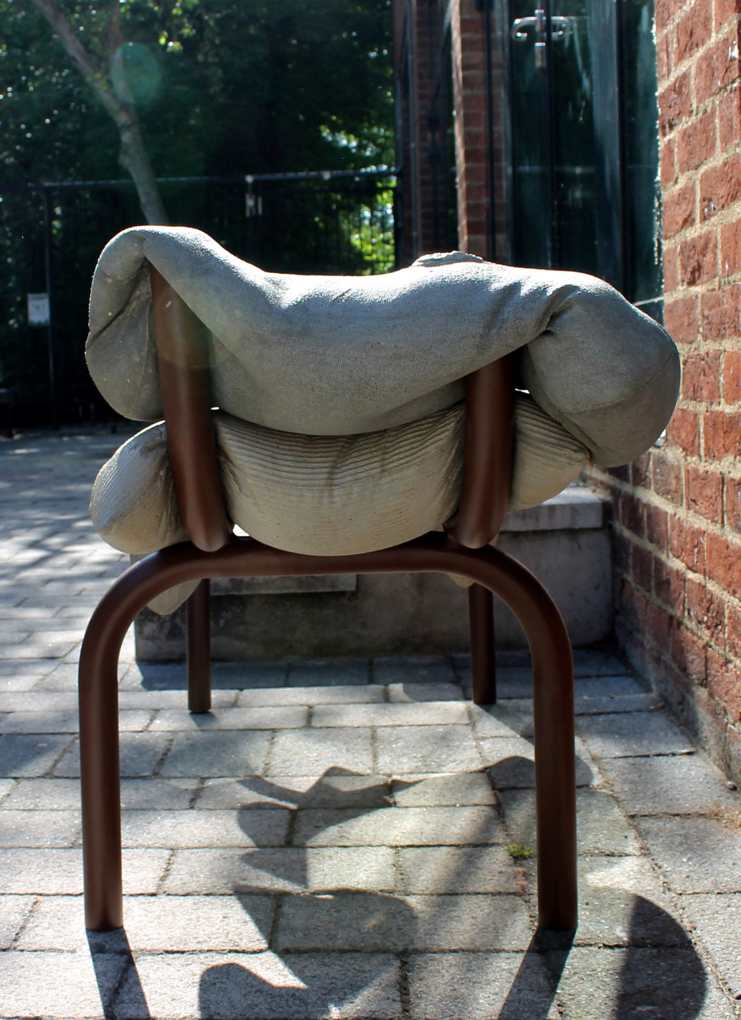Comfy. Concrete bench.